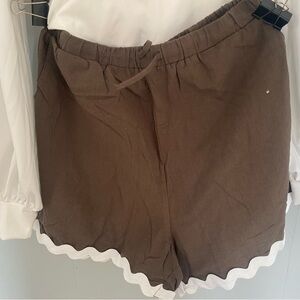 Elegant High Waist  green Women's Shorts
